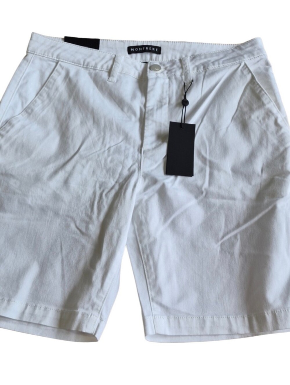 Monfrere Cruise Chino Shorts White Size 34 Stretch New with Tags
